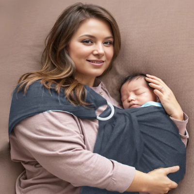 Porte Bébé - BabyRingCarrier™ - Bleu Foncé
