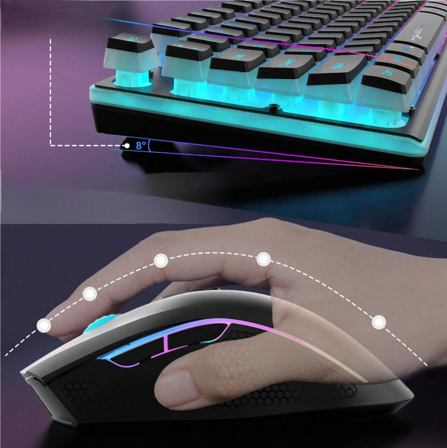 Souris et Clavier Sans Fil - WirelessKeyboardMousePack™ - Noir