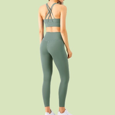 Combinaison Sport Femme - WomenFitnessSet™ - Vert Sauge