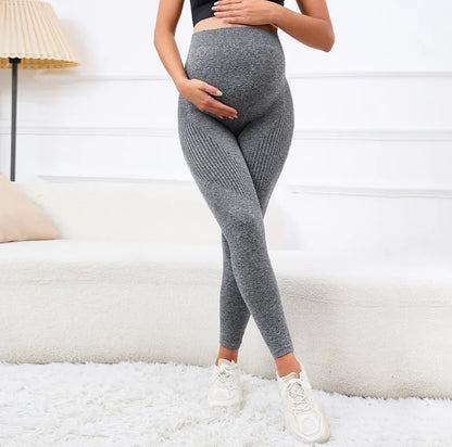 Legging pour Femme Enceinte - MaternityLeggings™ - Gris