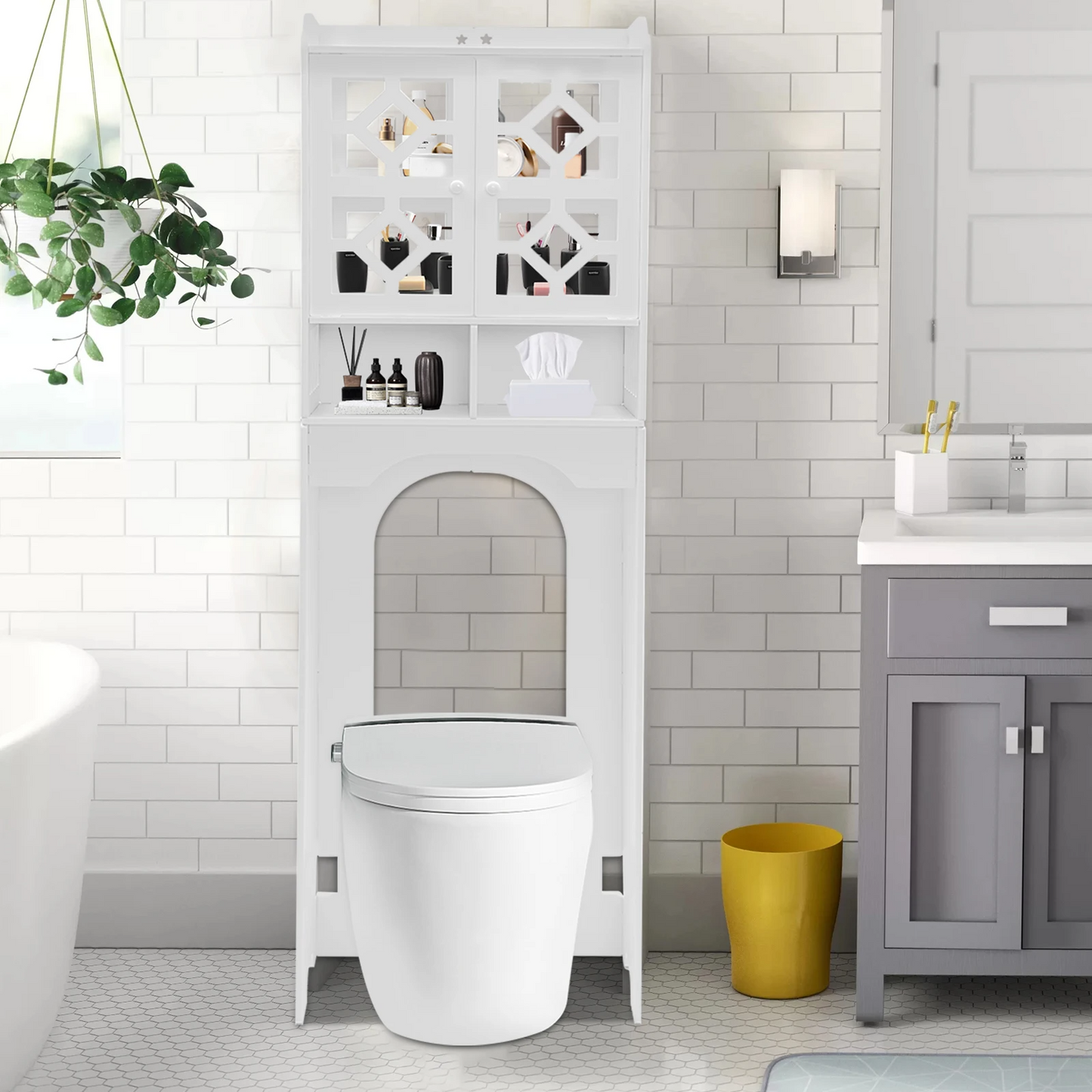 Armoire De Toilette - HouseholdToiletCabinet™ - Double Porte Haut