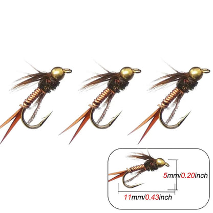 Mouches de Pêche - FlyHook™ - Nymphe à Tête en Laiton
