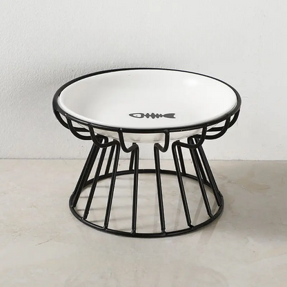 Gamelle Chat - CeramicRaisedCatBowl™ - Noir