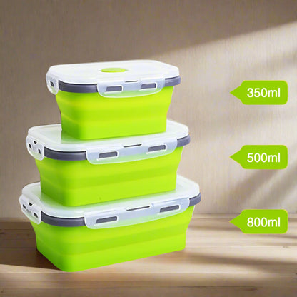 Boite de Conservation Alimentaire - CollapsibleSiliconeContainer™ - Vert