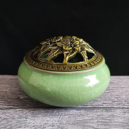 Bruleur d'Encens - CeramicIncenseBurner™ - Vert Clair