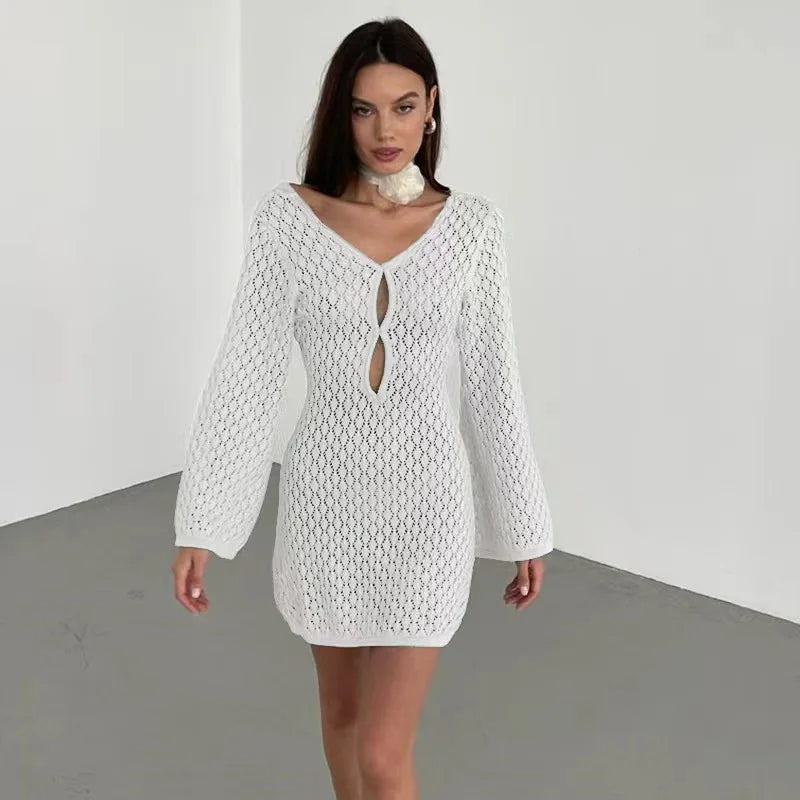 Mini Robe Moulante - HollowKnitMiniDress™