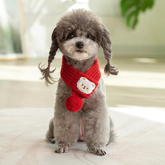 Écharpe chien - DogKnittedScarf™ - Rouge