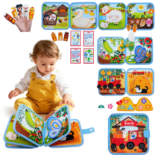 LIVRE BEBE TISSU - PuppyBusyBook™
