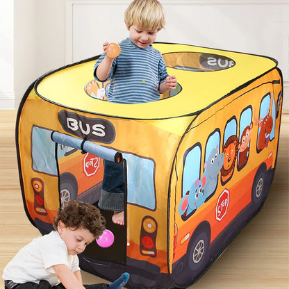 Tente de Jeu Enfant - TenteMagik™ - Bus D'école Jaune