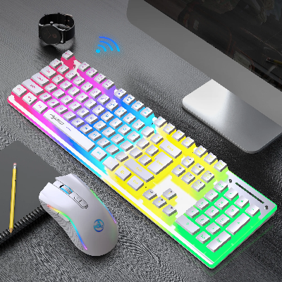 Souris et Clavier Sans Fil - WirelessKeyboardMousePack™ - Blanc