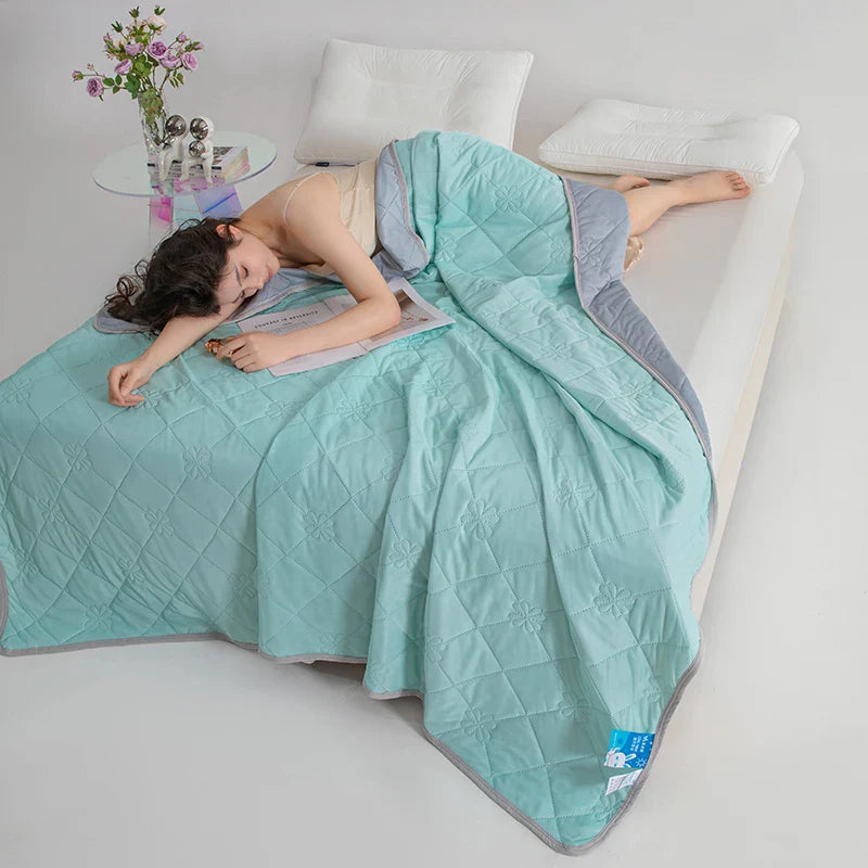 Couette d'Été - ChillBreezeComforter™ - Vert d'Eau