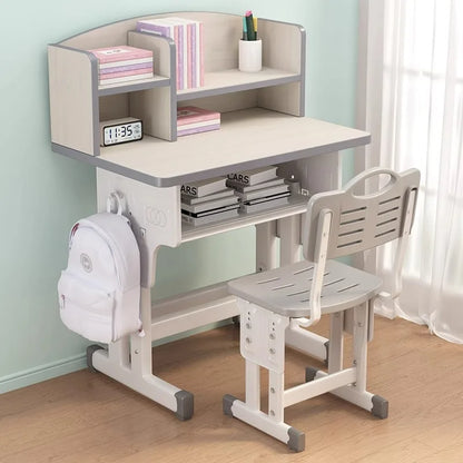 Bureau pour Enfant - GrowStudySet™ - Bibliothèque Beige