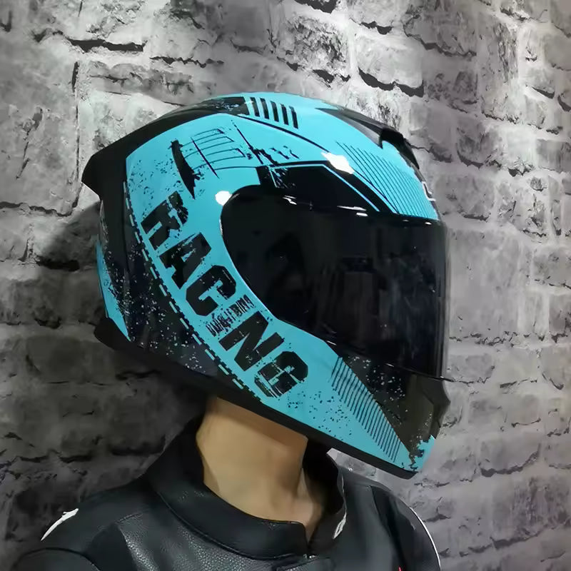 Casque de Moto - FullRideHelmet™ - Bleu Ciel
