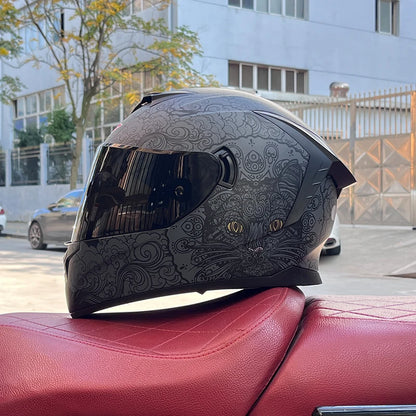 Casque de Moto - FullRideHelmet™ - Gris Foncé