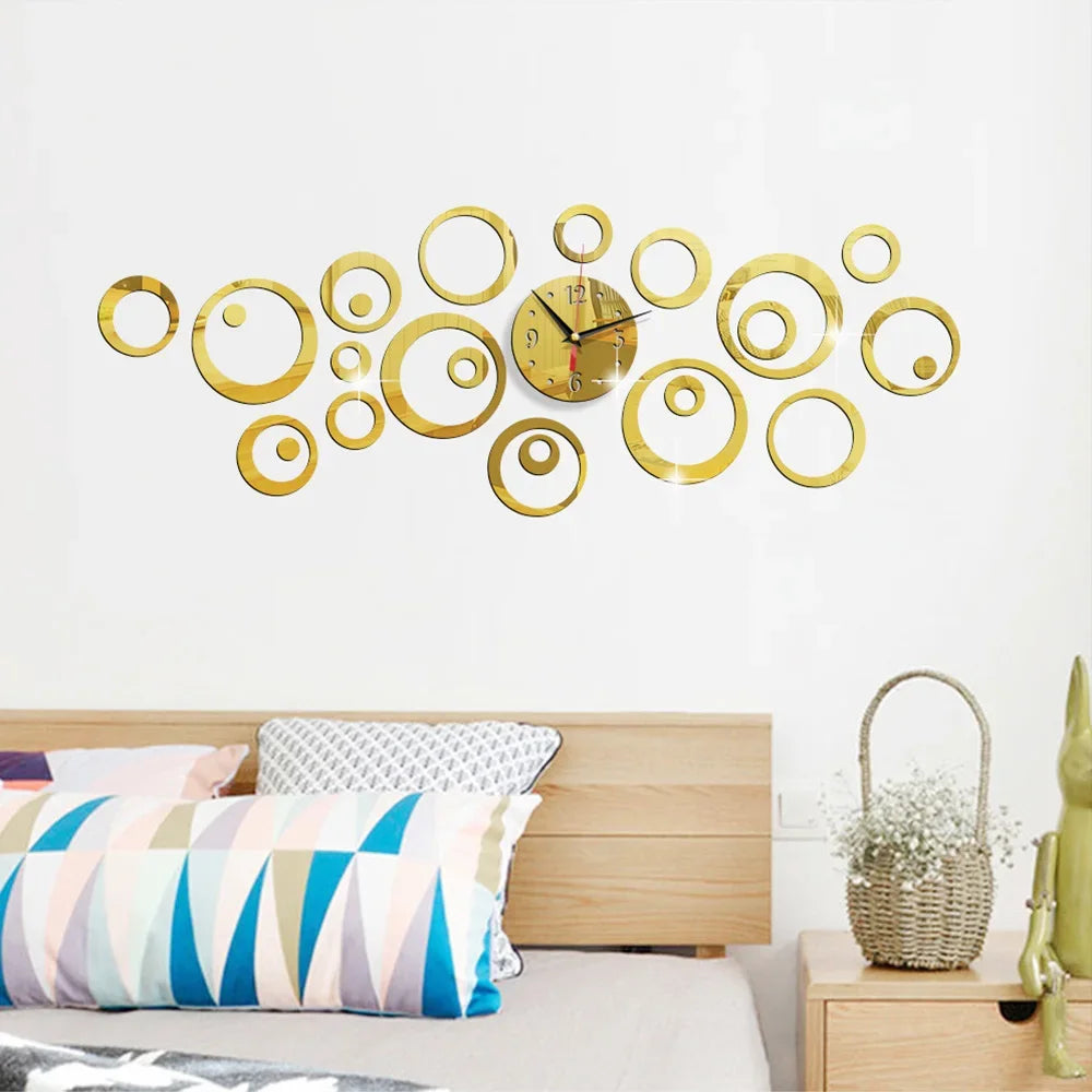 Horloge Murale Design - MirrorTime™ - Doré