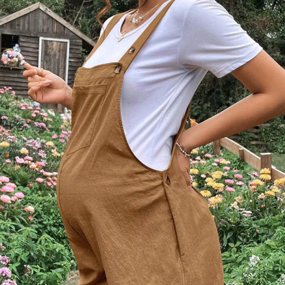 Salopette de Grossesse - MaternityJumpsuit™ - Marron
