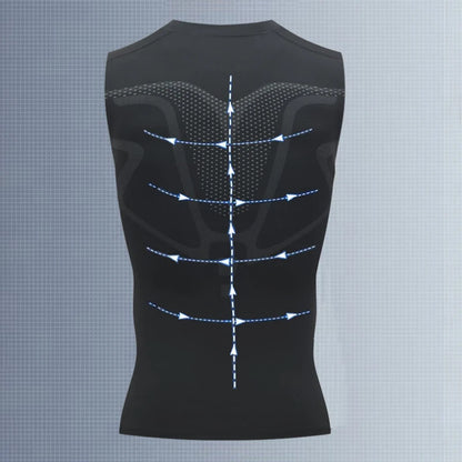 Haut de Compression - GymSleevelessShirt™ - Noir
