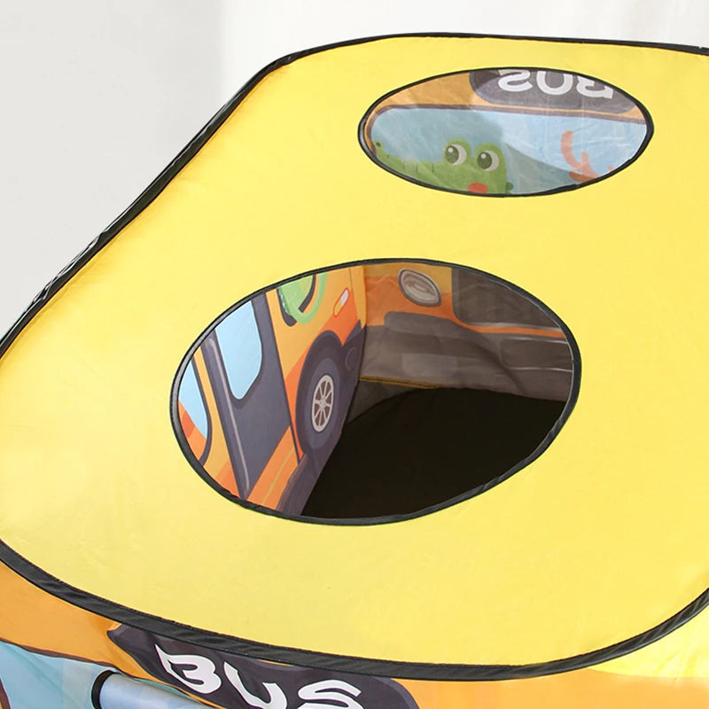 Tente de Jeu Enfant - TenteMagik™ - Bus D'école Jaune