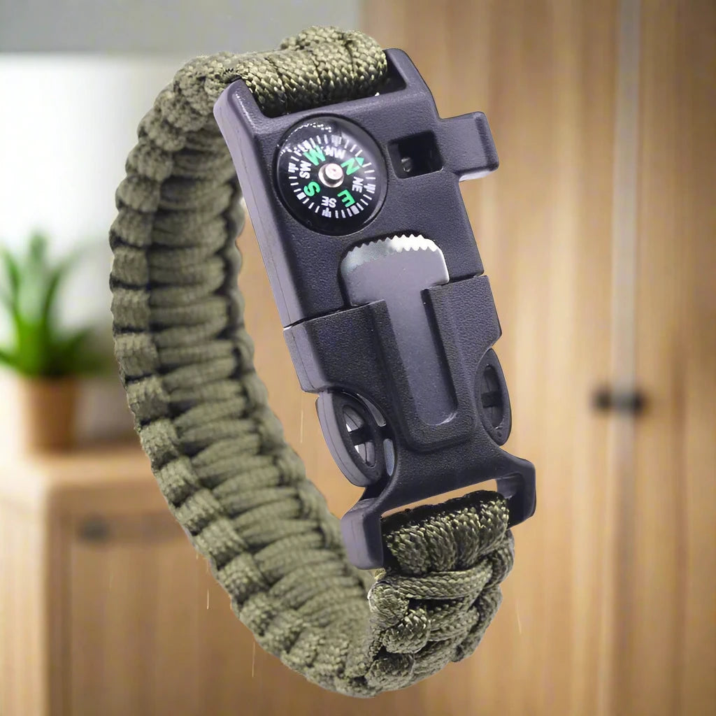 ParacordSurvivalBracelet™ - Vert Militaire