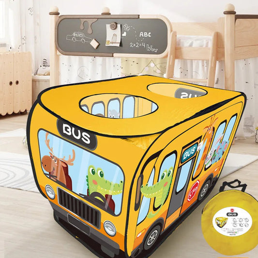 Tente de Jeu Enfant - TenteMagik™ - Bus D'école Jaune