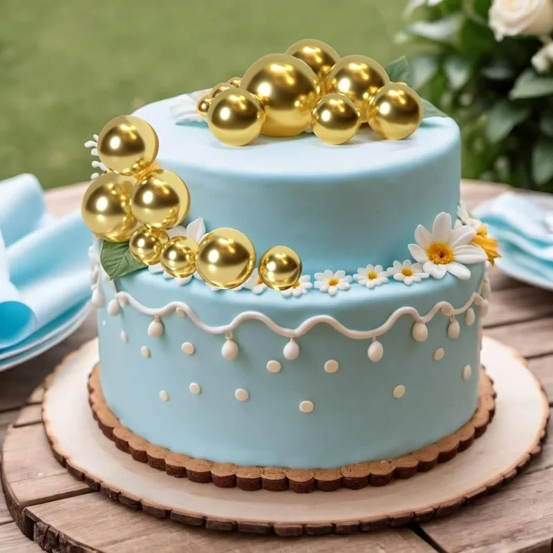 Décoration gâteau - BallCakeTopper™ - Doré