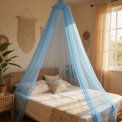 Moustiquaire Lit - PrincessMosquitoDome™ - Bleu