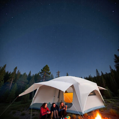 Tente de Camping - AllSeasonTent™ - Beige & Gris