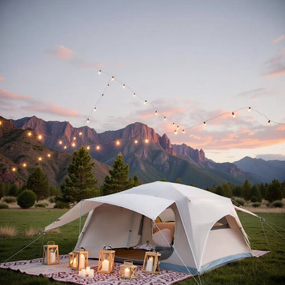 Tente de Camping - AllSeasonTent™ - Beige & Gris