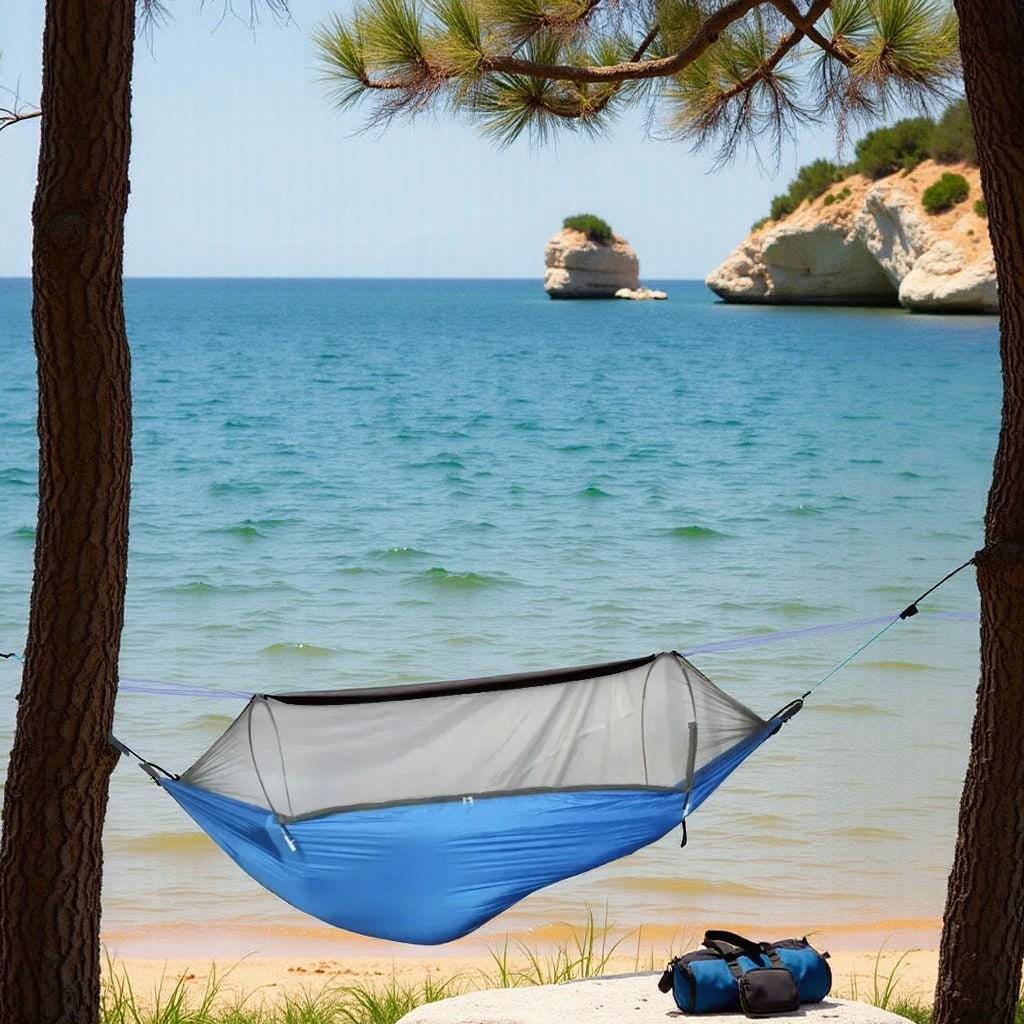 Hamac Camping - NetGuardHammock™ - Bleu