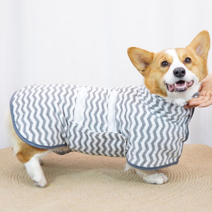 Peignoir pour Chien - PawDryRobe™ - Gris