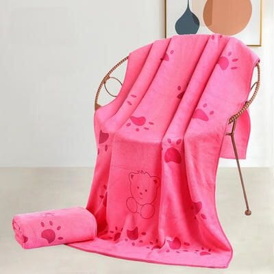 Serviette Microfibre - PetTowel™ - Ourson Rose