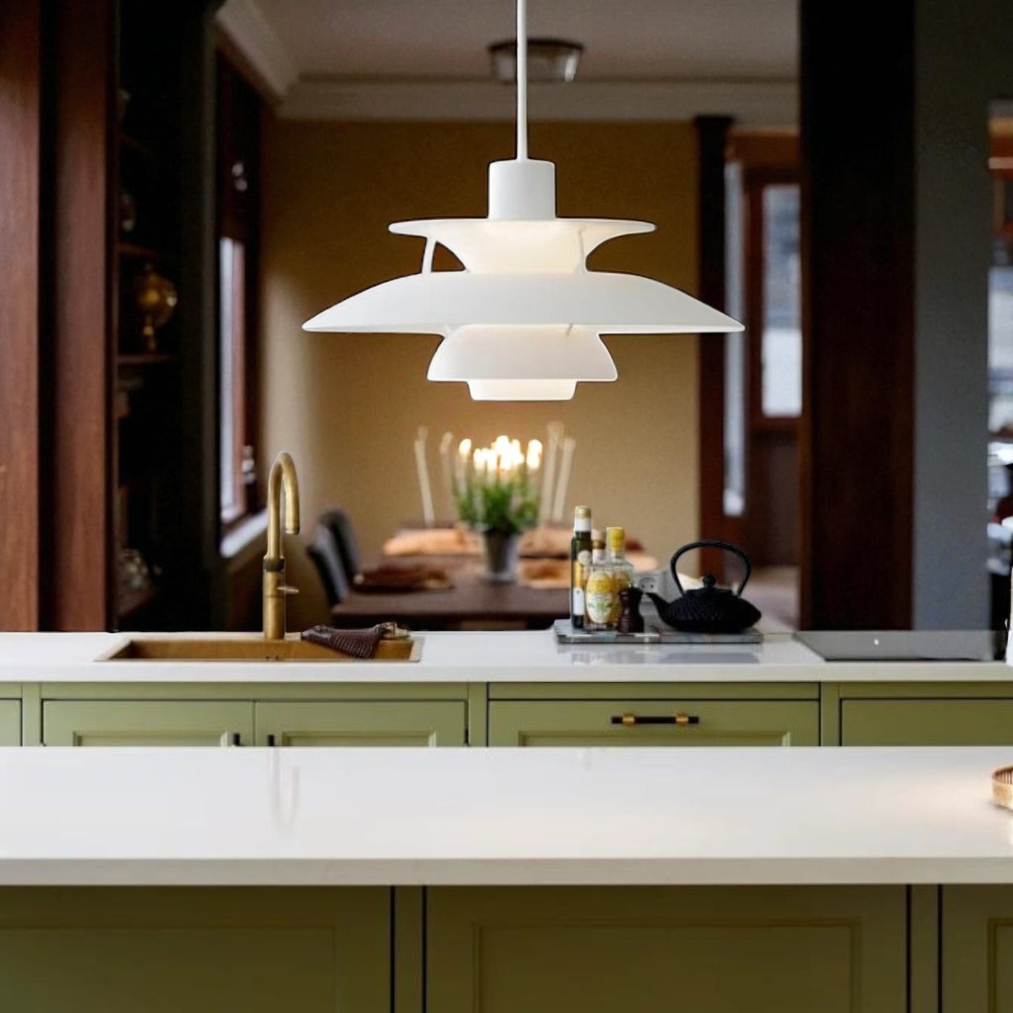 Lustre Plafond - UmbrellaLED™ - Blanc