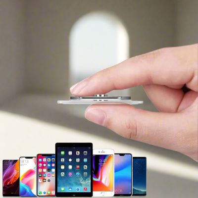 Support de Téléphone - TransparentCellPhoneRing™ - Rectangle Argenté