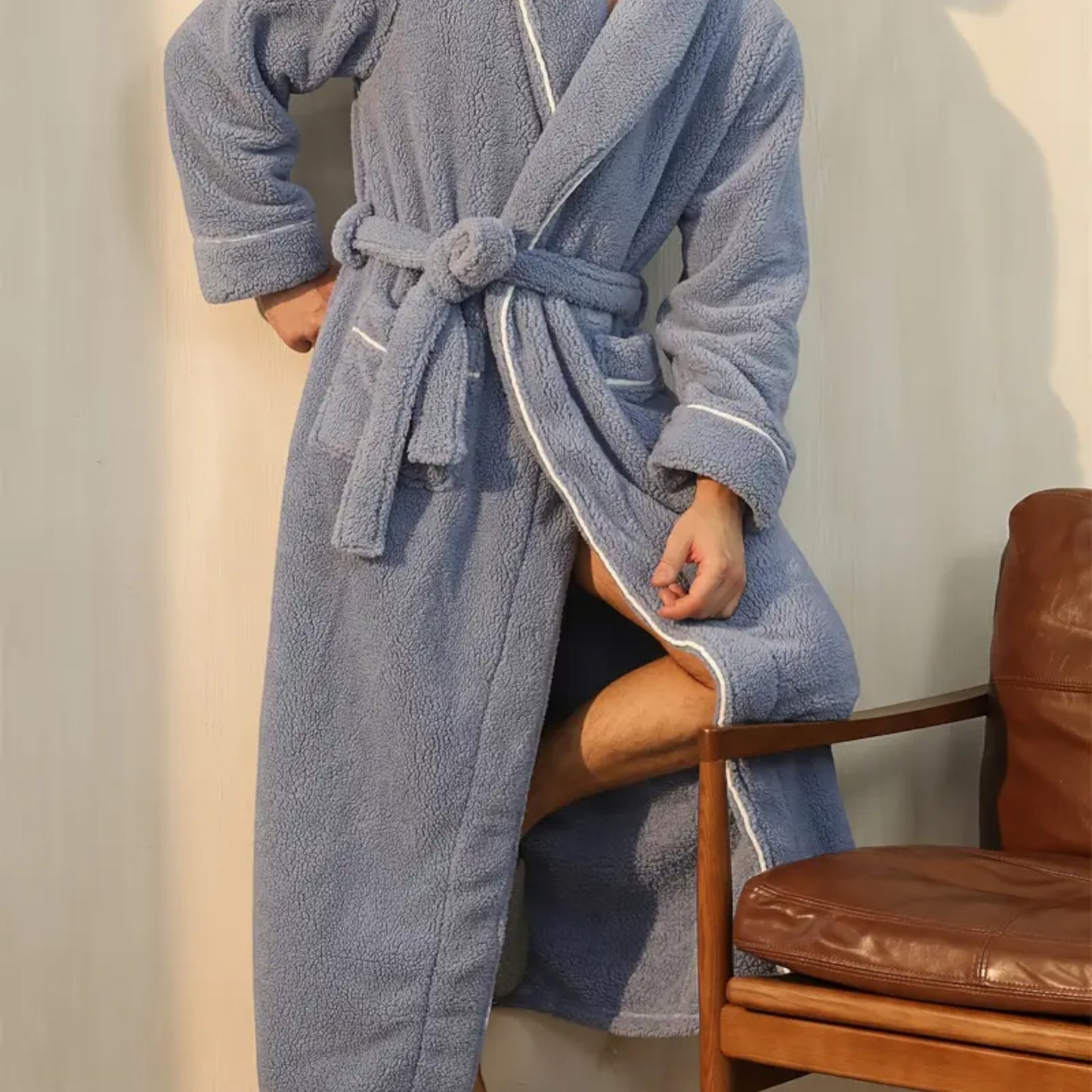Peignoir De Bain - CozyCottonBathRobe™ - Gris