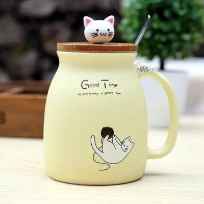 Tasse à Thé - PurrfectSip™ - Jaune