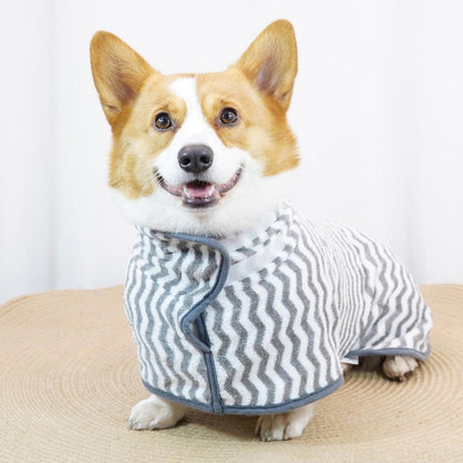 Peignoir pour Chien - PawDryRobe™ - Gris
