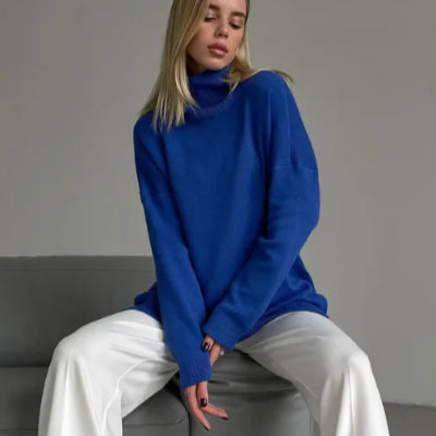 Pull - CozyTurtleneck™ - Bleu Roi