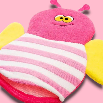 Gant de Toilette Enfant - FunGlove™ - Abeille Rose