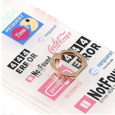 Support de Téléphone - TransparentCellPhoneRing™ - Rectangle Rose