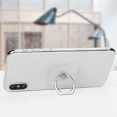 Support de Téléphone - TransparentCellPhoneRing™ - Rectangle Argenté