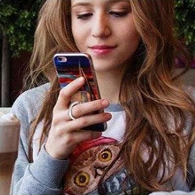 Support de Téléphone - TransparentCellPhoneRing™ - Rectangle Argenté