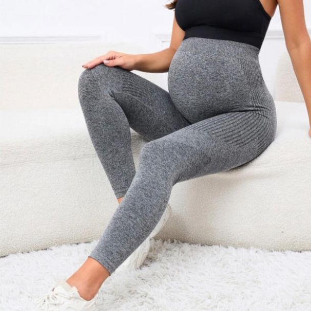 Legging pour Femme Enceinte - MaternityLeggings™ - Gris
