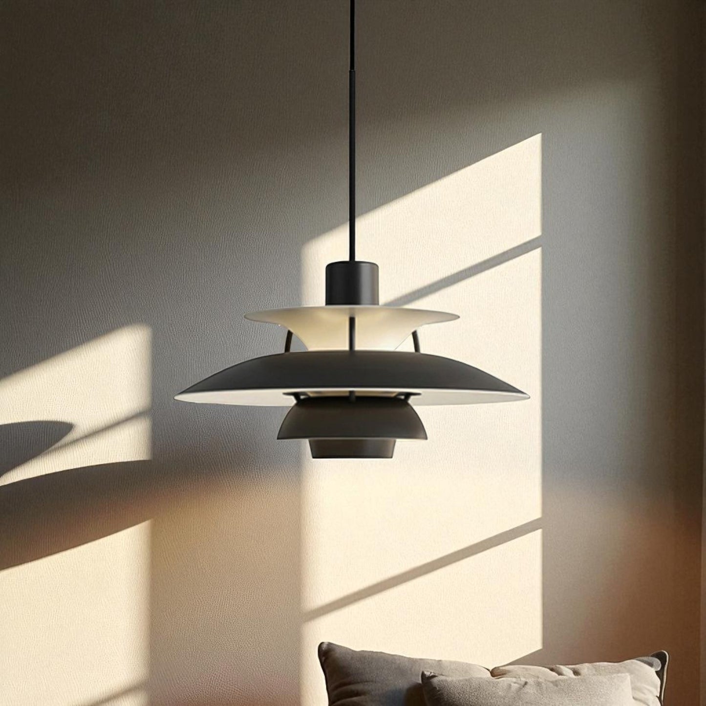 Lustre Plafond - UmbrellaLED™ - Noir