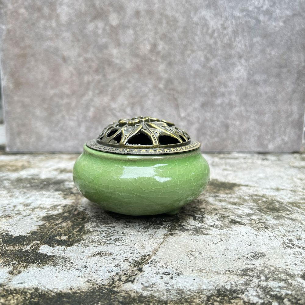 Bruleur d'Encens - CeramicIncenseBurner™ - Vert Clair