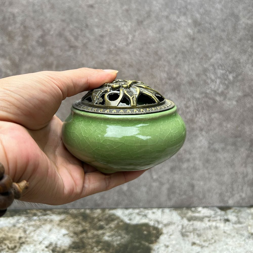 Bruleur d'Encens - CeramicIncenseBurner™ - Vert Clair