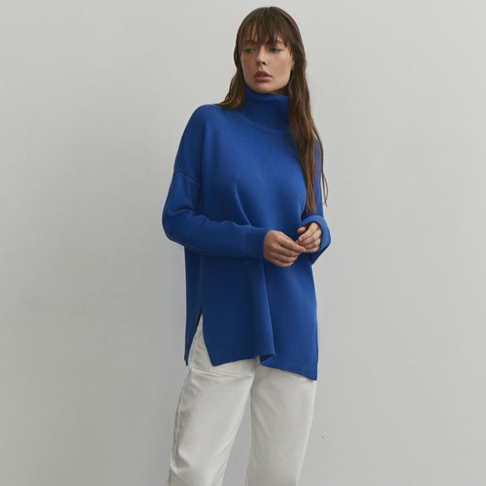 Pull - CozyTurtleneck™ - Bleu Roi