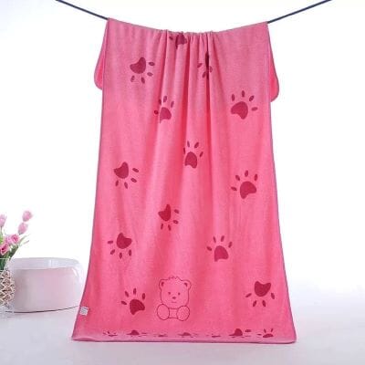 Serviette Microfibre - PetTowel™ - Ourson Rose
