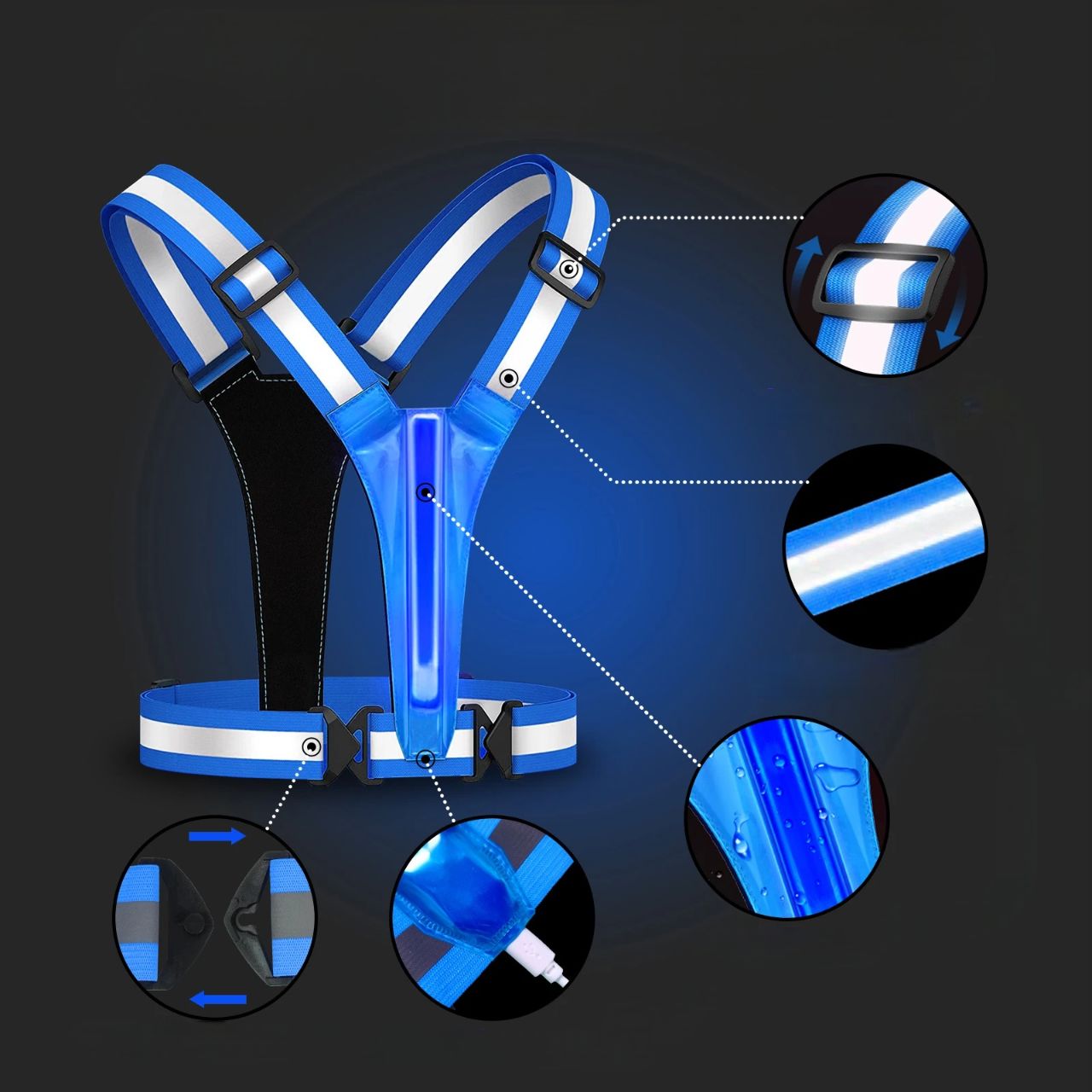 Gilet de Sécurité - SafetyVest™ - Bleu