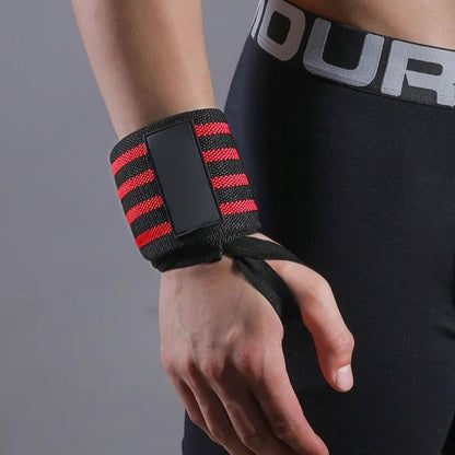 WeightLiftingWristWraps™ - Rayures Rouge