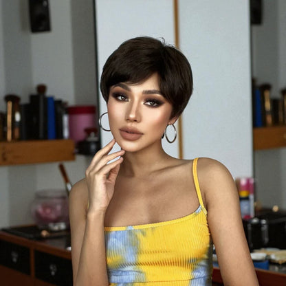 Perruque Courte Femme - NaturalLookPixie™ - Noir